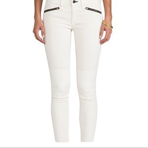 Rag & Bone Rigley Moto Jean in Winter White